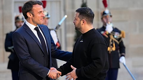 Macron francia és Zelenszkij ukrán elnök