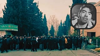 تجمع دانشجویان به کشته شدن یک دانشجوی جوان توسط زورگیران 