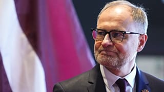 El Ministro de Defensa de Letonia, Andris Spruds, en el Cuartel General de la Defensa Nacional en Ottawa el 7 de marzo de 2024. 
