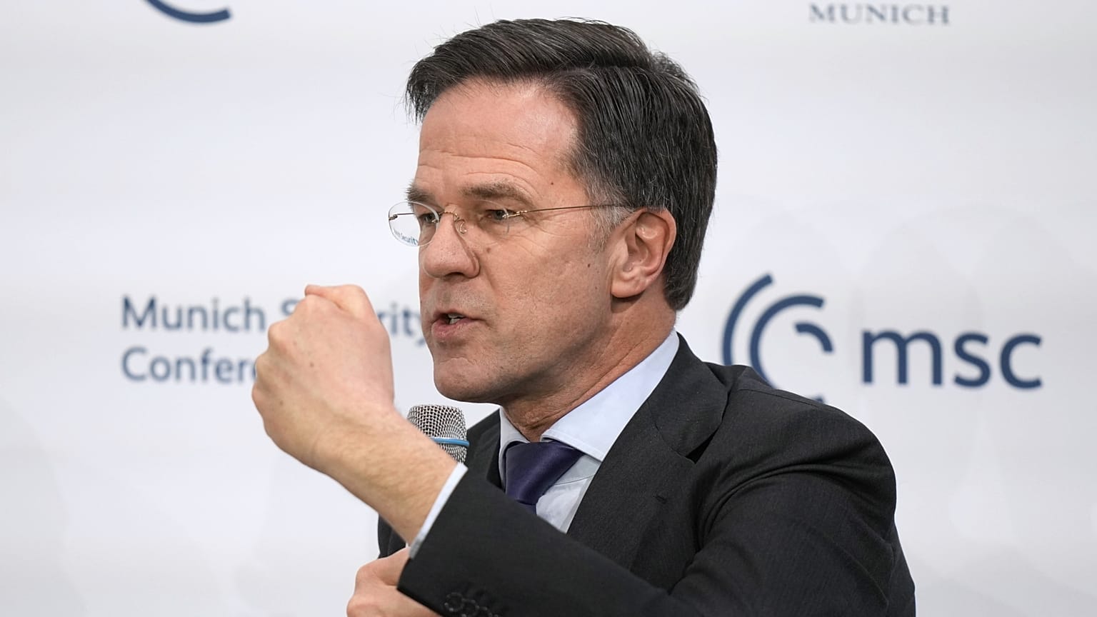 Mark Rutte NATO-főtitkár a müncheni biztonsági konferencián