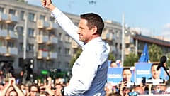 Rafał Trzaskowski podczas kampanii prezydenckiej w 2020 r.