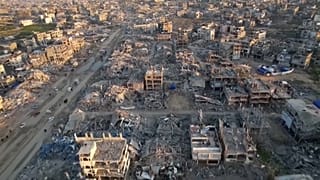 لقطات جوية تُظهر الدمار في جباليا بشمال غزة بعد 16 شهرًا من العمليات العسكرية الإسرائيلية