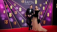 Adrien Brody i Georgina Chapman na gali rozdania nagród BAFTA 2025.
