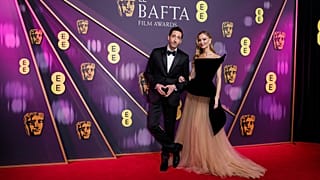 Adrien Brody i Georgina Chapman na gali rozdania nagród BAFTA 2025.