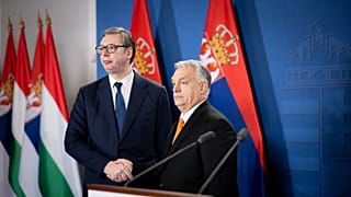 Aleksandar Vucic szerb elnök és Orbán Viktor magyar miniszterelnök 