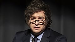 Javier Milei, durante un discurso.