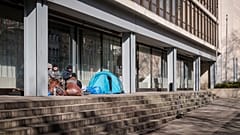 Бездомные в центре Брюсселя