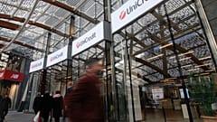 File picture of the entrance of the UniCredit tower at the Porta Nuova business district in Milan, Italy
