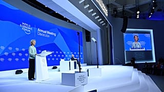 Avrupa Komisyonu Başkanı Ursula von der Leyen Davos'taki Dünya Ekonomik Forumu'nda