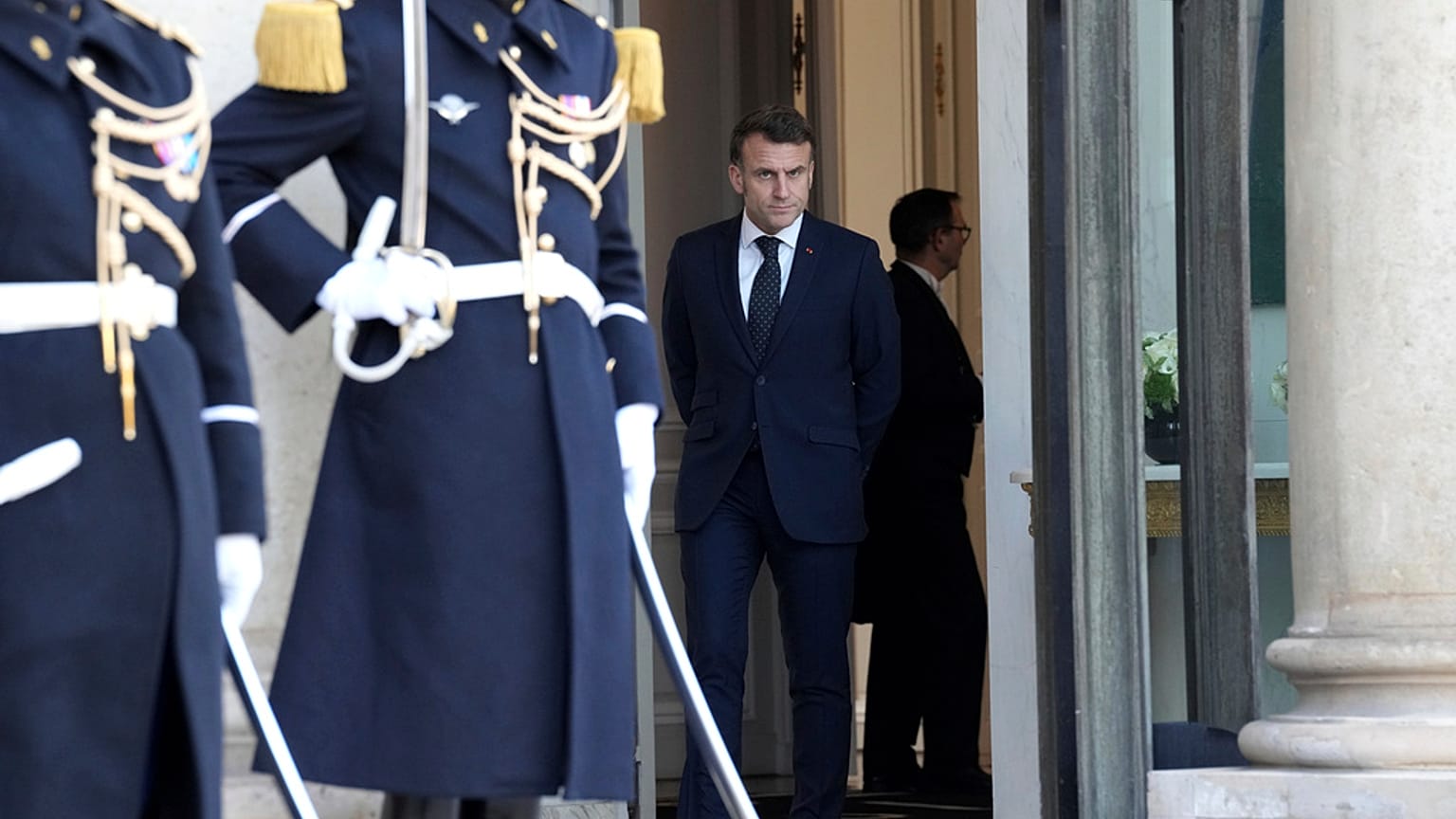 Emmanuel Macron au palais de l'Élysée à Paris, lundi 17 février 2025.
