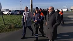 Belçika İçişleri Bakanı Bernard Quintin, 18 Şubat 2025 Salı günü Antwerp deniz polisi güçlerinin günlük denetimlerine katıldı.