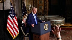 US-Präsident Donald Trump bei einer Pressekonferenz.