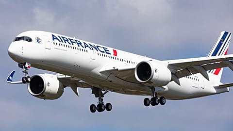 The Airbus A350-900  on lease from CDB Aviation will support Air France’s ongoing efforts to renew its fleet with modern and fuel-efficient aircraft, 2 December 2024.