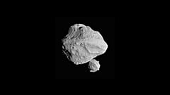 Dieses von der NASA zur Verfügung gestellte Foto zeigt eine Aufnahme der Raumsonde Lucy beim Vorbeiflug am Asteroiden Dinkinesh am Mittwoch, den 1. November 2023, der 300 Millionen Meilen von der Erde entfernt ist.