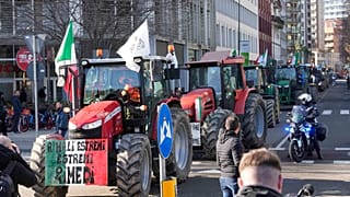 Des agriculteurs manifestent en Italie le 29 janvier 2025.