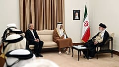 دیدار علی خامنه‌ای با امیر قطر