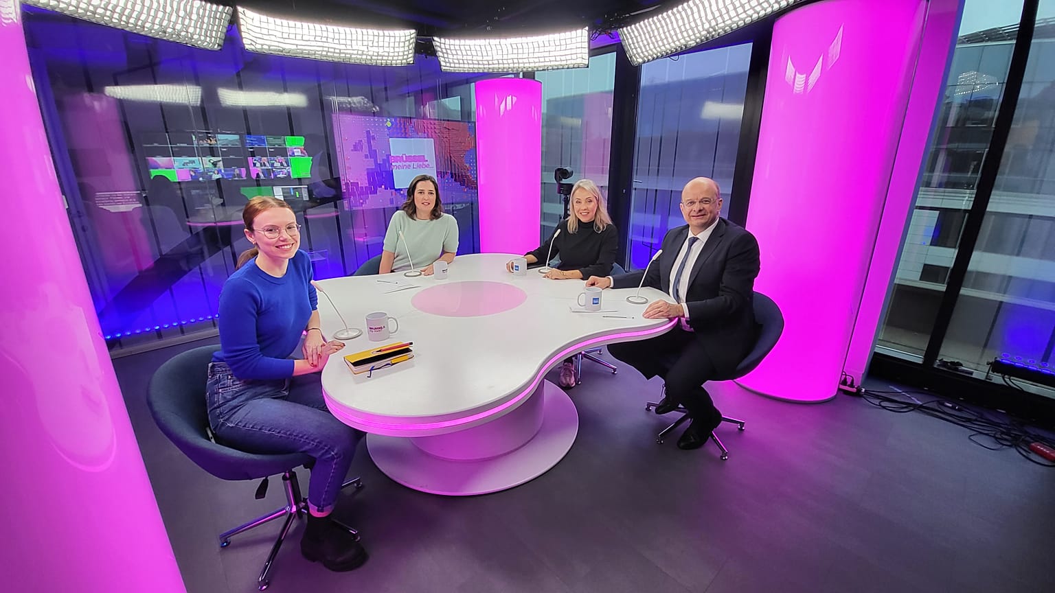 Maia de La Baume avec Chloé Mikolajczak, Christophe Grudler et Nadia Pellefigue