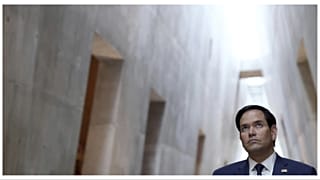 وزير الخارجية الأميركي ماركو روبيو خلال زيارته للقدس في 16 فبراير 2025.