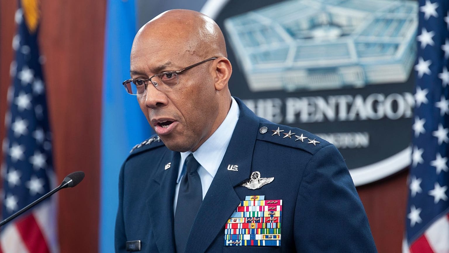 El general C.Q. Brown, jefe del Estado Mayor Conjunto del Ejército de los Estados Unidos