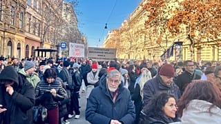 Tüntetés a független igazságszolgáltatásért Budapesten, 2025. február 22-én