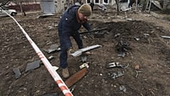 Egy korábbi orosz dróntámadás nyomai Zaporizzsja megyében