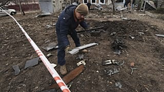 Egy korábbi orosz dróntámadás nyomai Zaporizzsja megyében