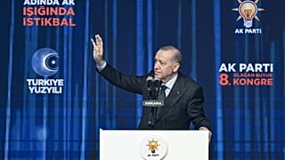 Cumhurbaşkanı Recep Tayyip Erdoğan, AK Parti 8. Olağan Büyük Kongresi'nde konuşuyor, 23 Şubat, 2025.