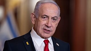 رئيس الوزراء الإسرائيلي بنيامين نتنياهو في مبنى الكابيتول بواشنطن، يوم الجمعة 7 شباط/ فبراير 2025.