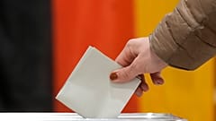 مركز اقتراع في برلين، ألمانيا، يوم الأحد 23 شباط/ فبراير 2025.