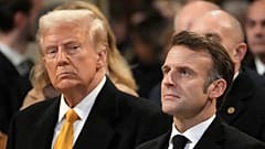 Trump és Macron az újjáépített Notre Dame átadásán 2024. december 7-én