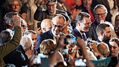 El candidato de la CDU a canciller Friedrich Merz antes de las elecciones.