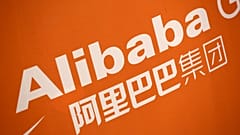 In this Sept. 19, 2014, file photo, the Alibaba logo is displayed during the company's IPO at the New York Stock Exchange.