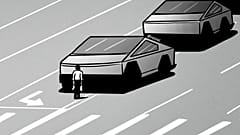 O cartoon "Cybertruck Man"