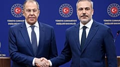 Министры иностранных дел России и Турции Сергей Лавров и Хаким Фидан