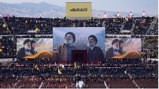مراسم تشییع حسن نصرالله در ورزشگاه بیروت