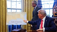 US President Donald Trump and Health Secretary Robert F. Kennedy Jr are pictured in the White House's Oval Office on 25 February, 2025. 