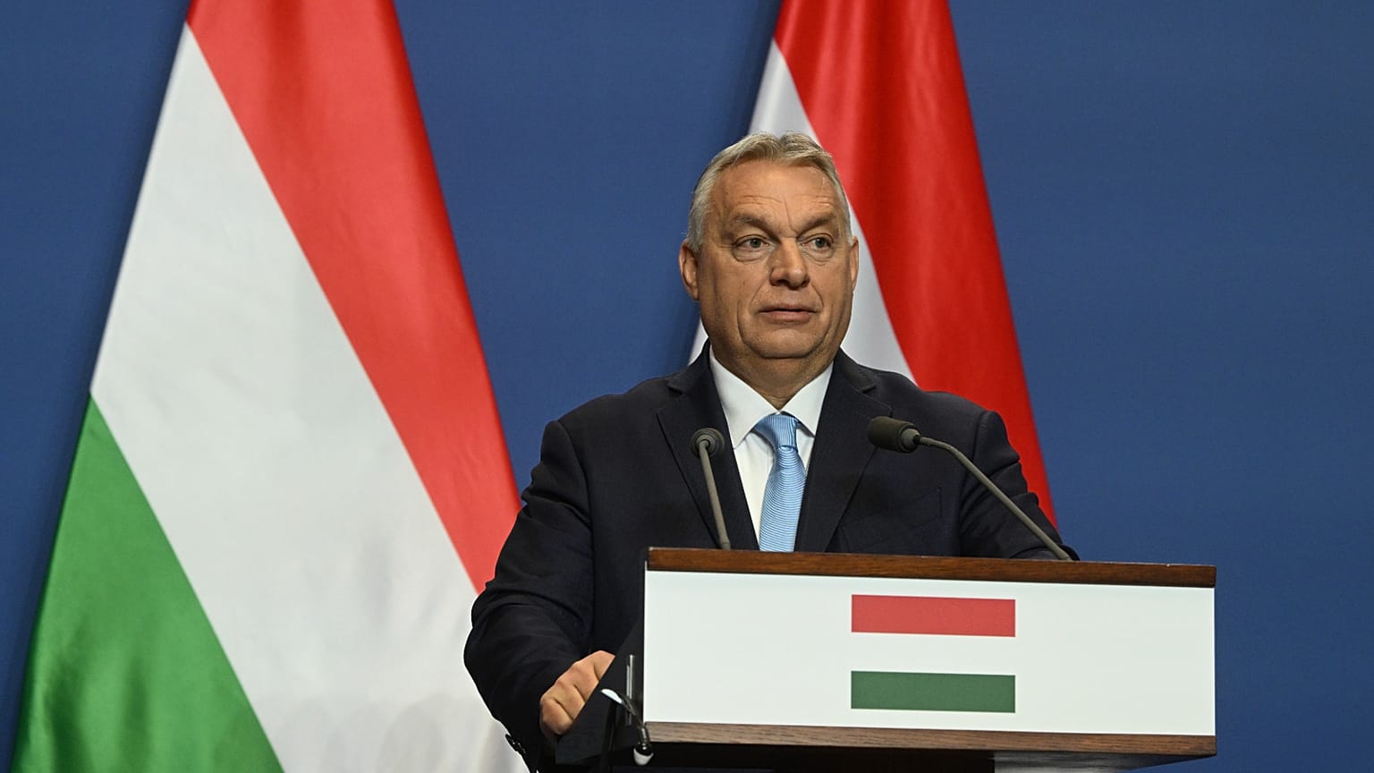 Orbán Viktor magyar miniszterelnök Budapesten 2025 február 12-én