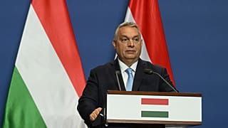 Orbán Viktor magyar miniszterelnök Budapesten 2025 február 12-én