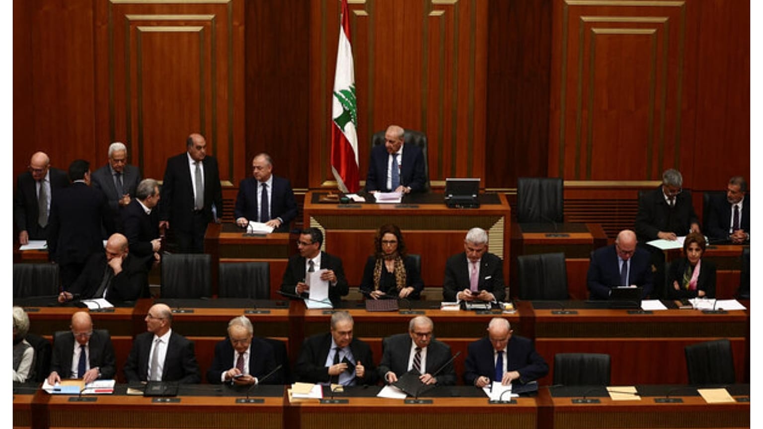 من جلسات الثقة بالحكومة الجديدة في البرلمان اللبناني، 26 فبراير 2025.