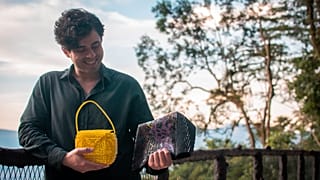 A Venezuelan designer illuminates the future of fashion with recycled luxury