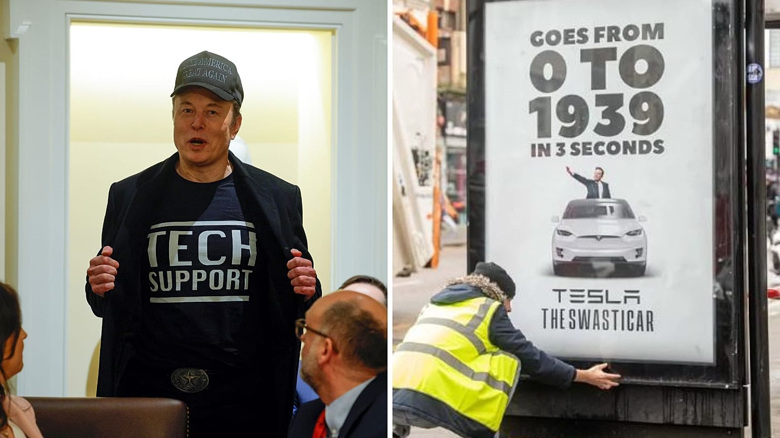 'Swasticar satın almayın': Elon Musk karşıtı Tesla reklamı viral oldu 