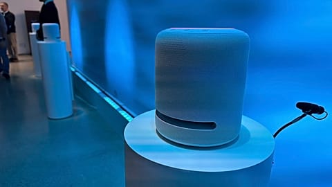 People attend an event where Amazon on Wednesday, Feb. 26, 2025, unveiled a generative-AI infused Alexa