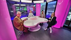 Host Méabh Mc Mahon with Bruno Waterfield, Sophie Pornschlegel and Kim Smouter