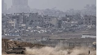 قطاع غزة كما يبدو من سديروت في غلاف غزة.