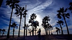Szaxofonos a kaliforniai Venice Beachen