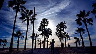Szaxofonos a kaliforniai Venice Beachen