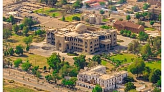 صورة جوية للقصر الرئاسي السوداني في العاصمة الخرطوم. 10 مايو 2023.