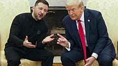 الرئيس دونالد ترامب خلال لقائه الرئيس الأوكراني فولوديمير زيلينسكي في المكتب البيضاوي في البيت الأبيض، الجمعة 28 فبراير 2025، في واشنطن.