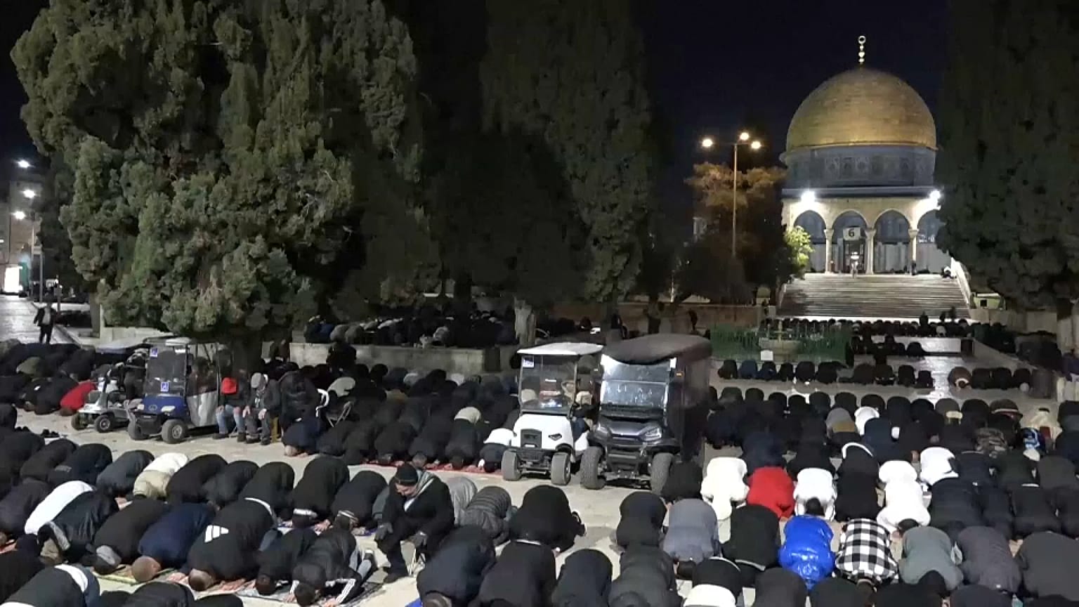 إقامة أول صلاة تراويح بالمسجد الأقصى في القدس بتاريخ 28 02 2025 