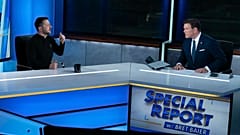 Der ukrainische Präsident Volodymyr Zelenskyy spricht während eines Interviews mit Bret Baier während einer Aufzeichnung von FOX News Channel's Special Report with Bret Baier in Washington